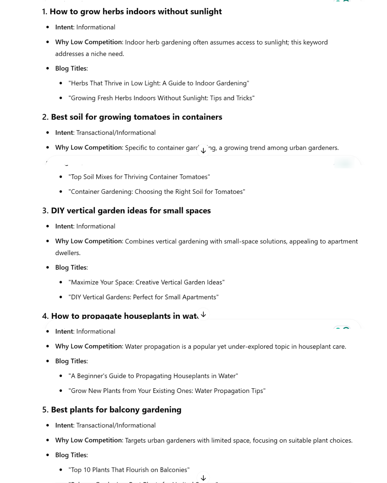Generate low competition keywords with ChatGPT
